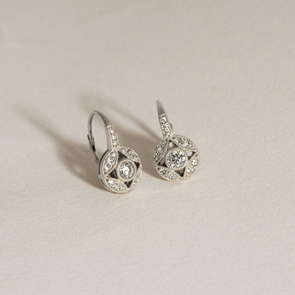 Marilyn Monroe Vintage Round Leverback Earrings