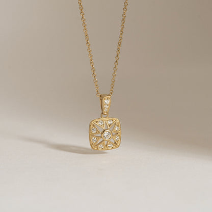 Marilyn Monroe Vintage Square Pendant Necklace