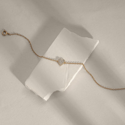 Marilyn Monroe Pavé Heart Bracelet