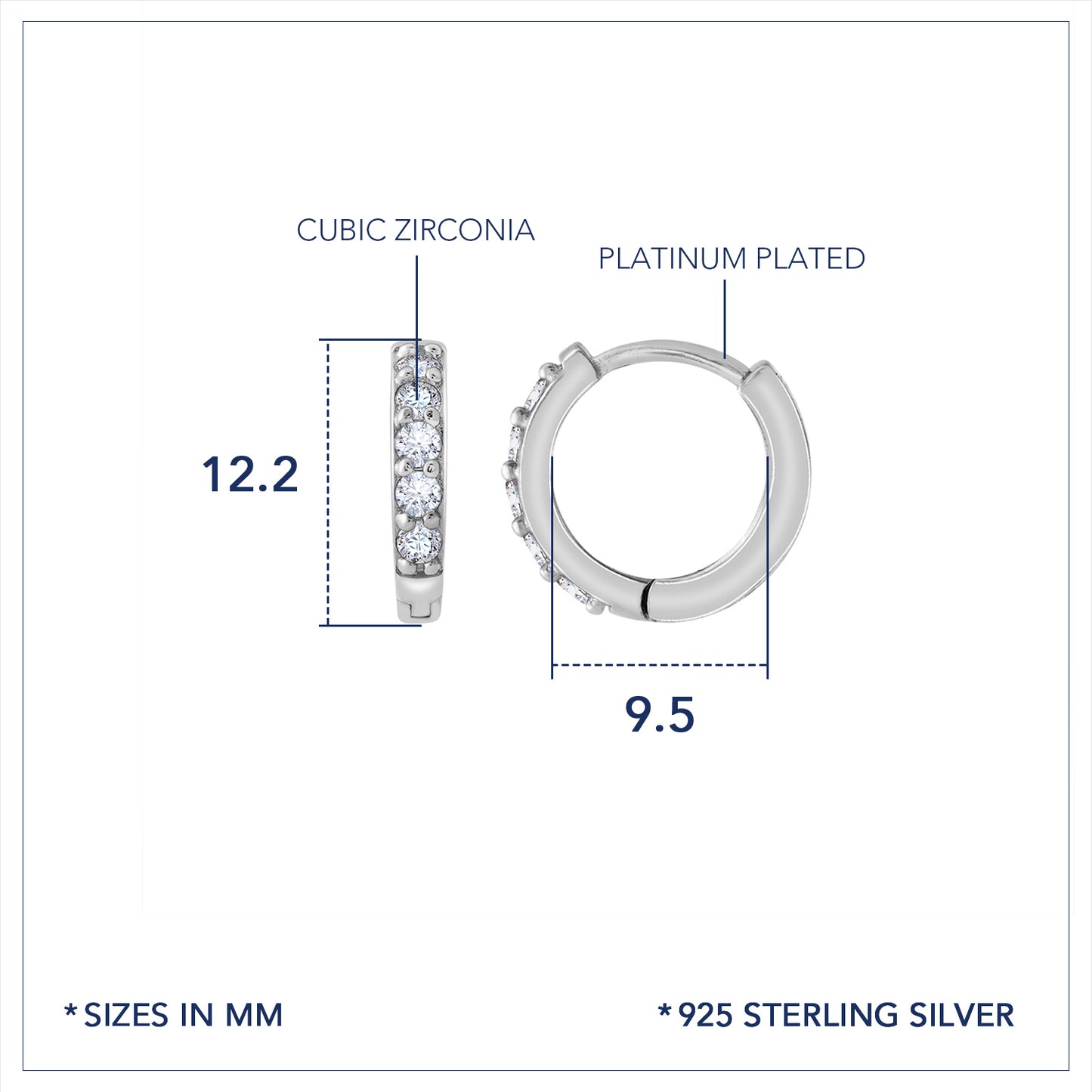 Marilyn Monroe Medium Pavé Hoop Earrings