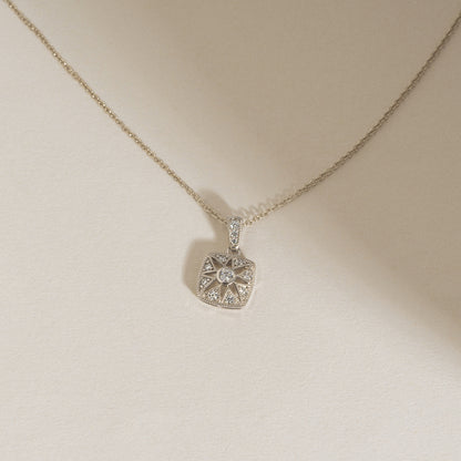 Marilyn Monroe Vintage Square Pendant Necklace