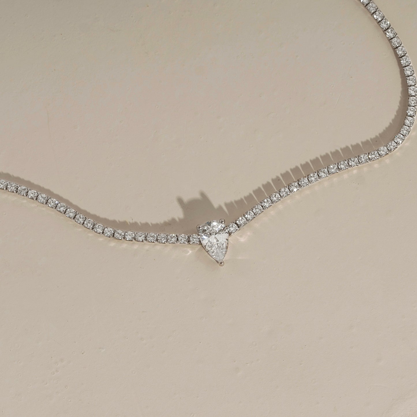 Marilyn Monroe Solo Pear Tennis Necklace