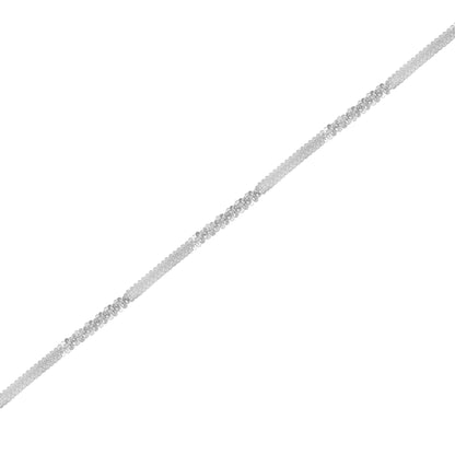 DIAMONBLISS Sterling Silver Italy Popcorn Chain