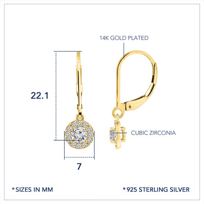 Marilyn Monroe Round Halo Leverback Earrings