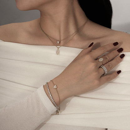 Marilyn Monroe Pavé Heart Bracelet