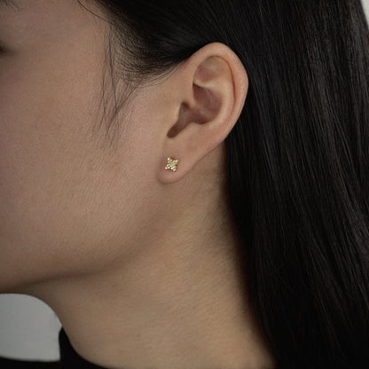 Marilyn Monroe Bead Bezel Stud Earrings