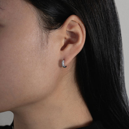 Marilyn Monroe Pavé Bold Huggie Hoop Earrings