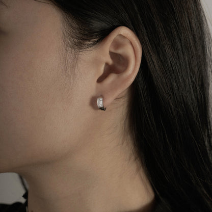 Marilyn Monroe Solo Baguette Huggie Hoops