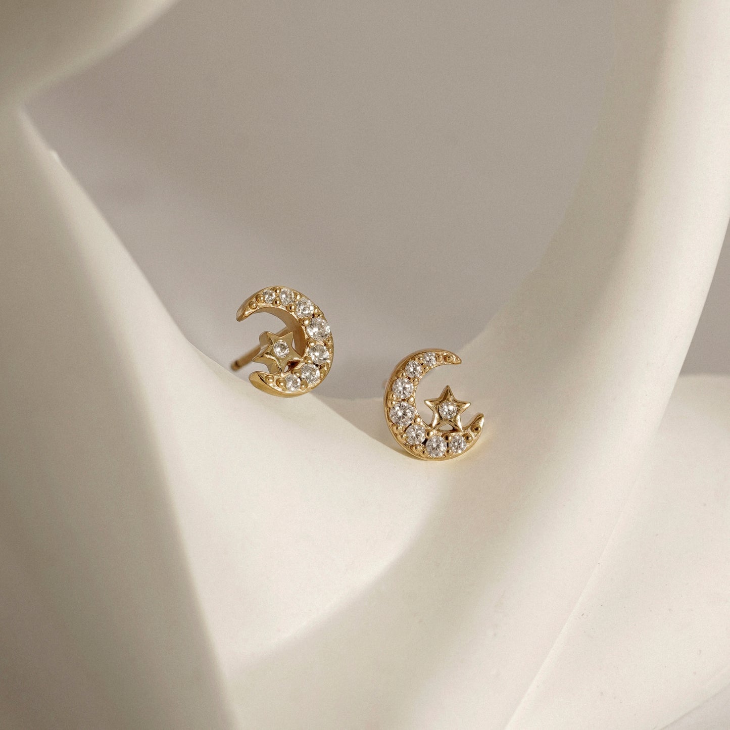 Marilyn Monroe Moon & Star Stud Earrings