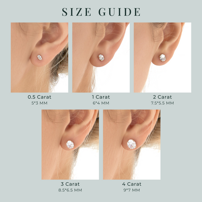 10K Solid Gold Stud Earrings