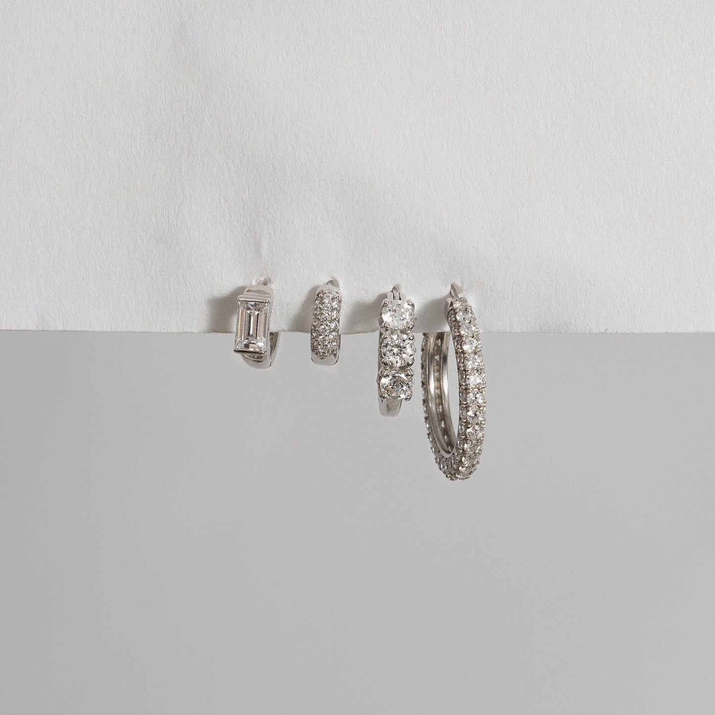 Marilyn Monroe 3-Stone Hoop Earrings