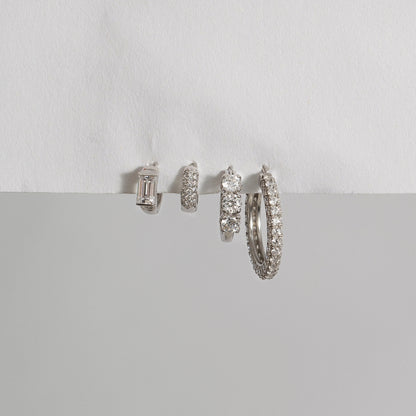 Marilyn Monroe 3-Stone Hoop Earrings