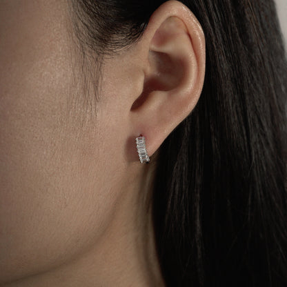 Marilyn Monroe Baguette Hoop Earrings