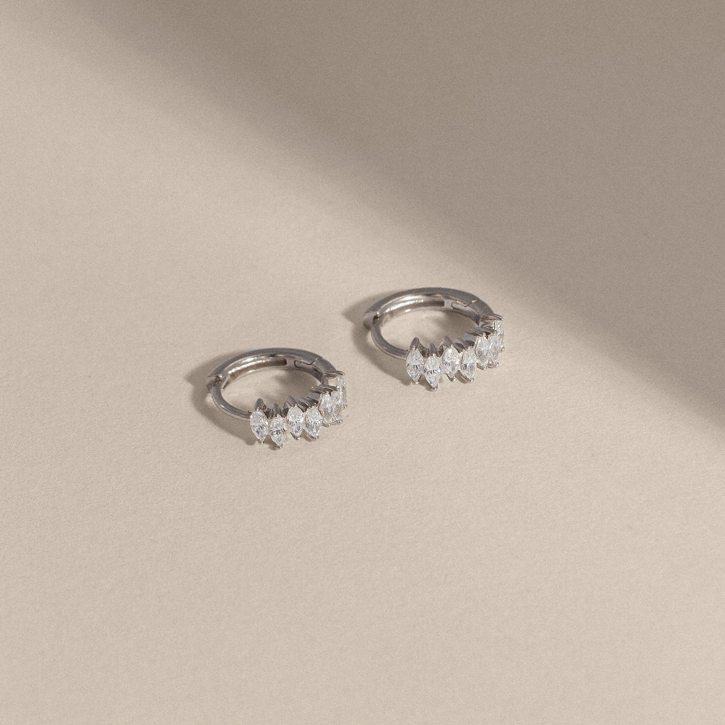 Marilyn Monroe Wavy Marquise Hoop Earrings