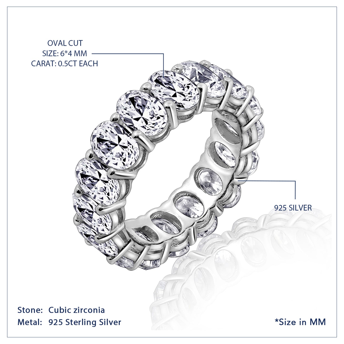 Marilyn Monroe Oval Eternity Ring