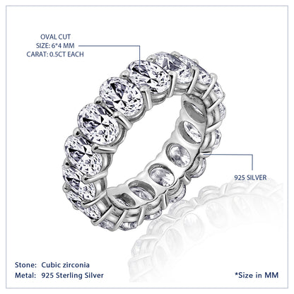 Marilyn Monroe Oval Eternity Ring