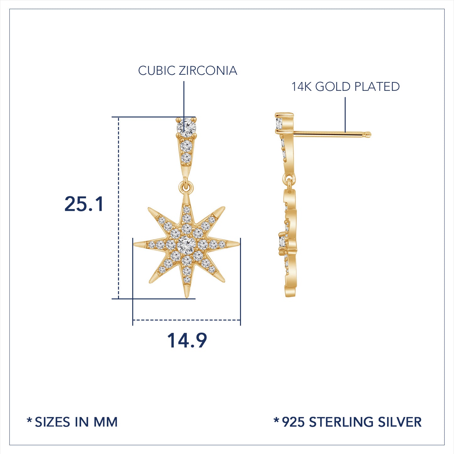 Marilyn Monroe Hollywood Star Earrings