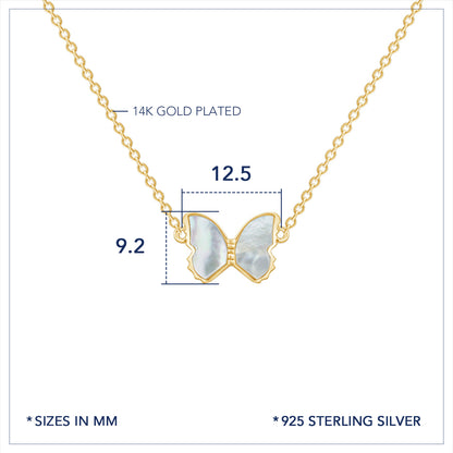 Marilyn Monroe Pearly Butterfly Pendant Necklace