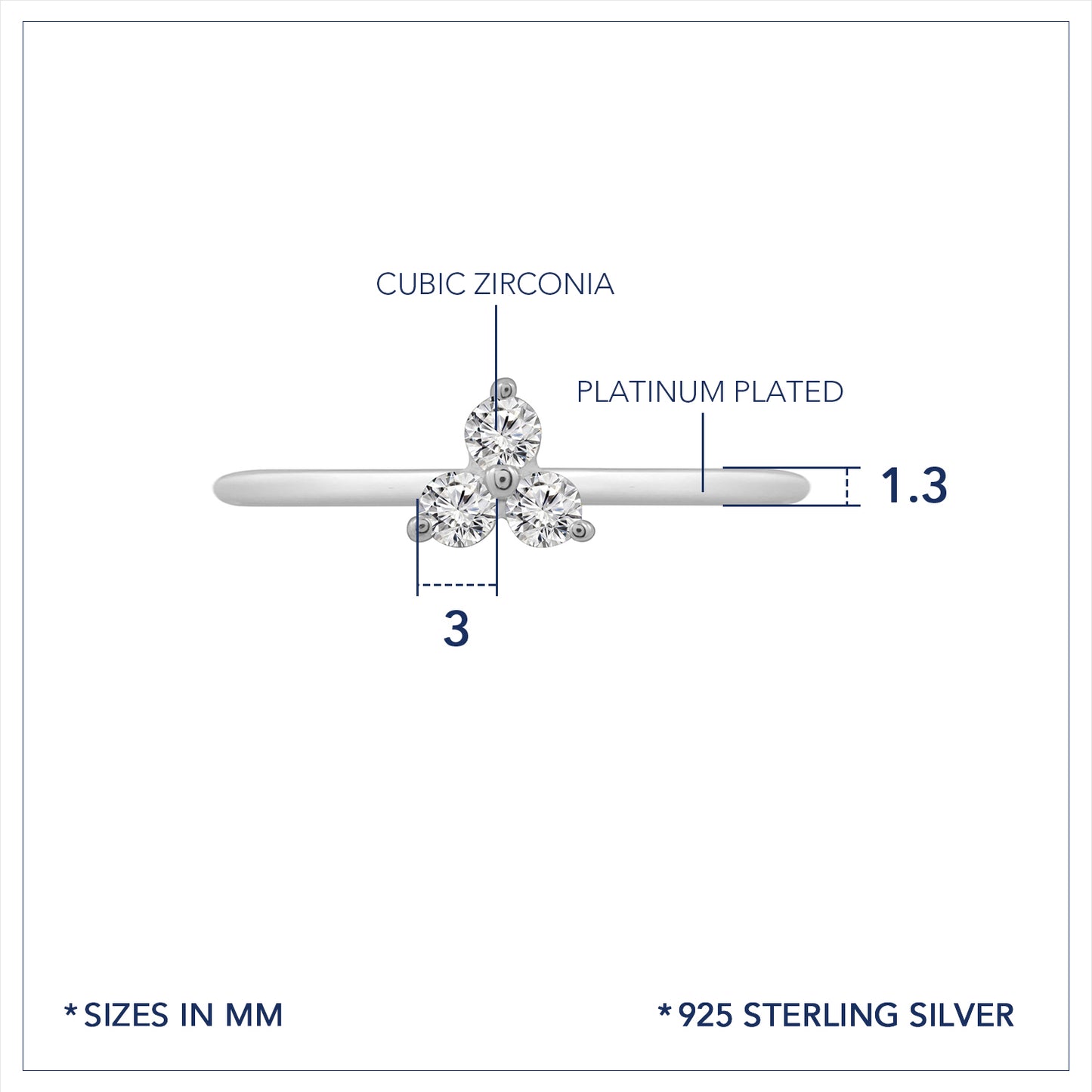 Marilyn Monroe Trio Stone Ring