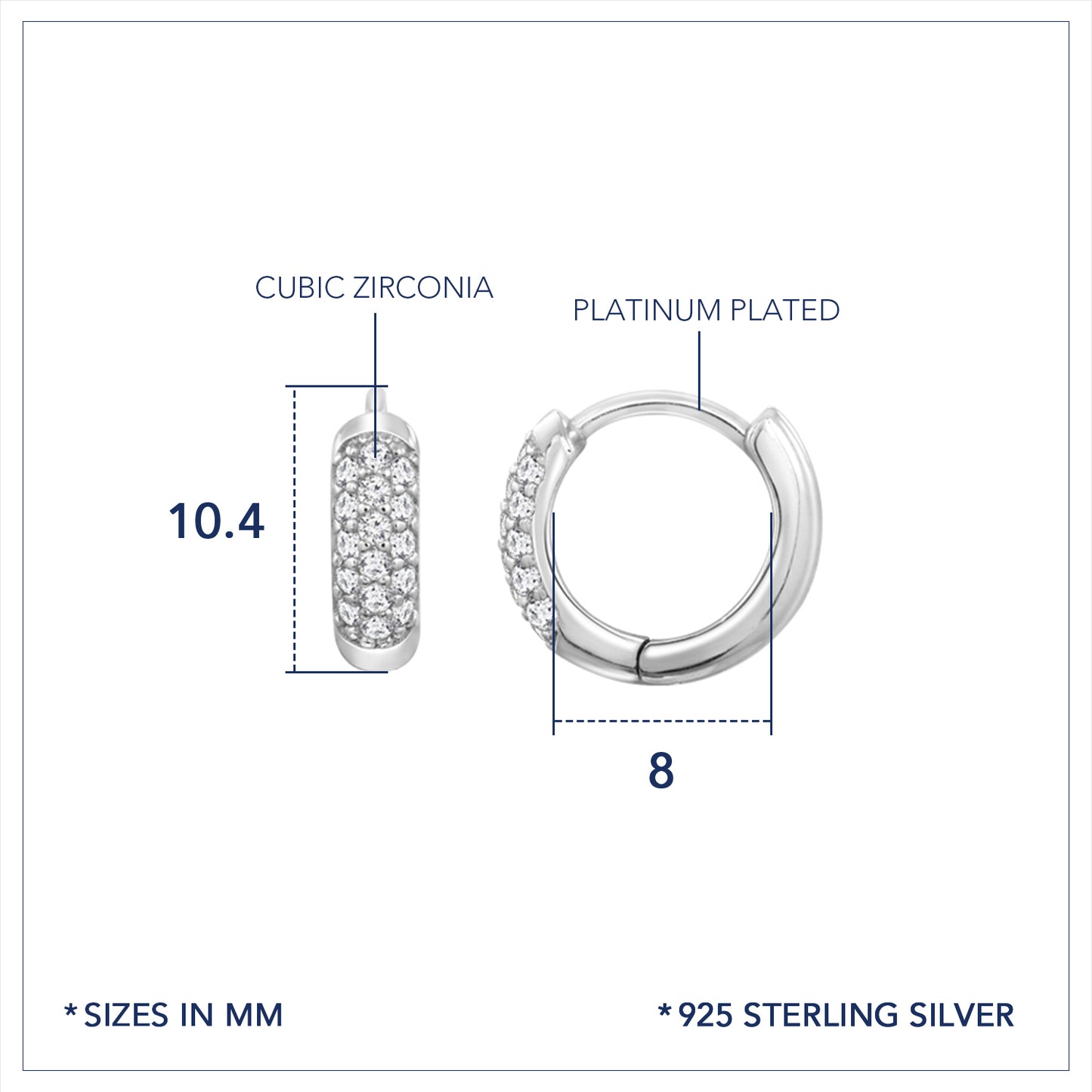 Marilyn Monroe Pavé Bold Huggie Hoop Earrings