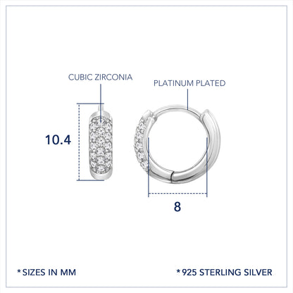 Marilyn Monroe Pavé Bold Huggie Hoop Earrings