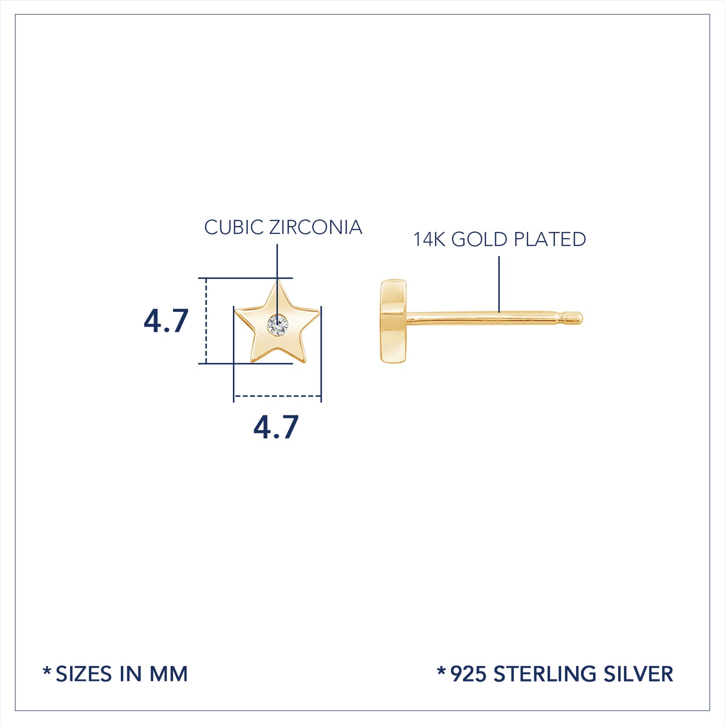 Marilyn Monroe Star Stud Earrings