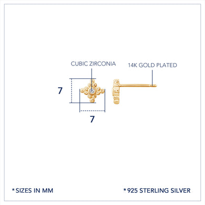 Marilyn Monroe Bead Bezel Stud Earrings