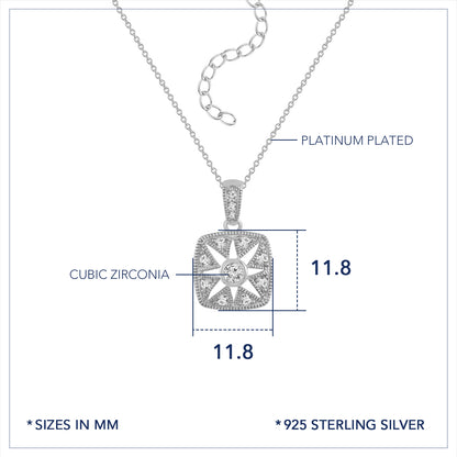 Marilyn Monroe Vintage Square Pendant Necklace