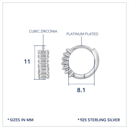 Marilyn Monroe Baguette Hoop Earrings