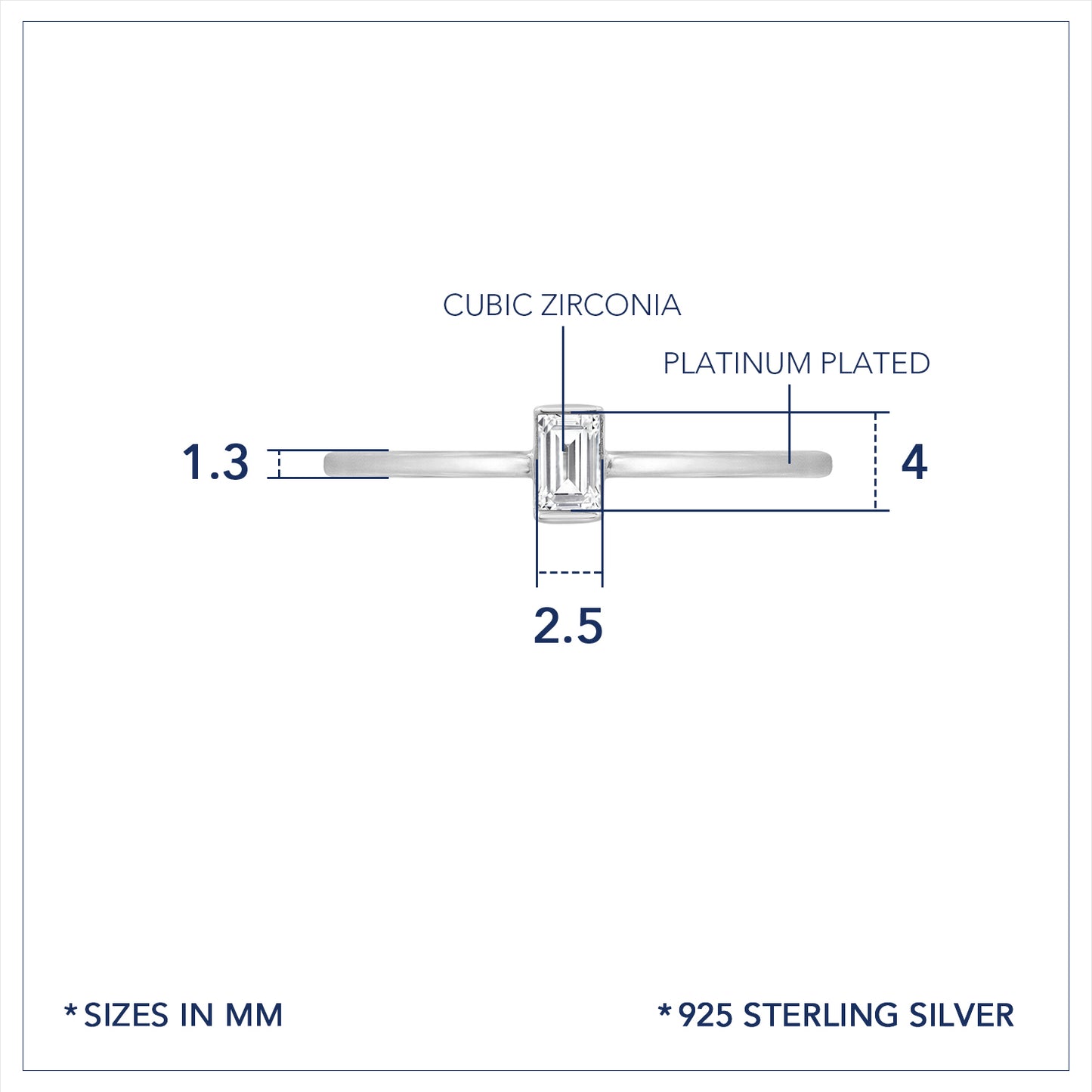 Marilyn Monroe Solo Baguette Petite Ring