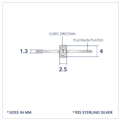 Marilyn Monroe Solo Baguette Petite Ring