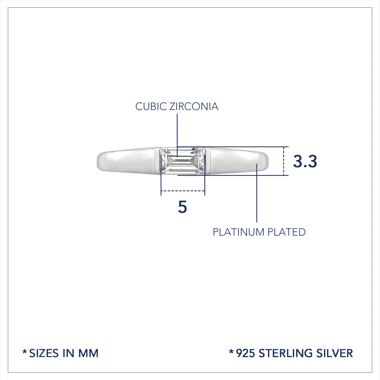 Marilyn Monroe Solo Baguette Ring