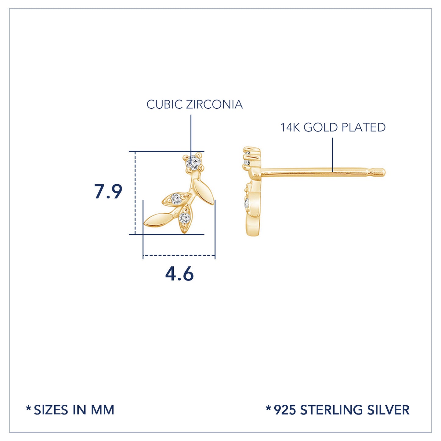 Marilyn Monroe Mini Leaf Earrings