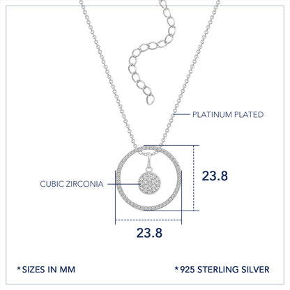 Marilyn Monroe Convertible Pavé Round Pendant Necklace