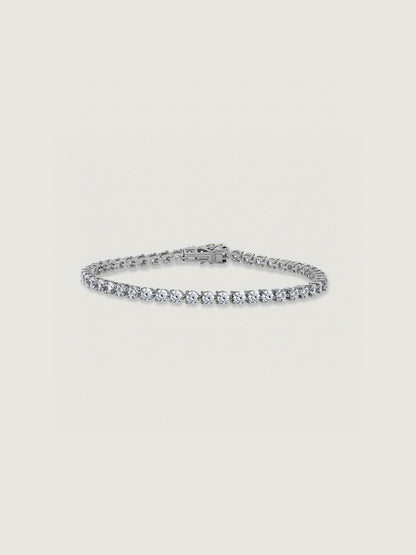 Minimal 3.5mm Round Cut Tennis Bracelet