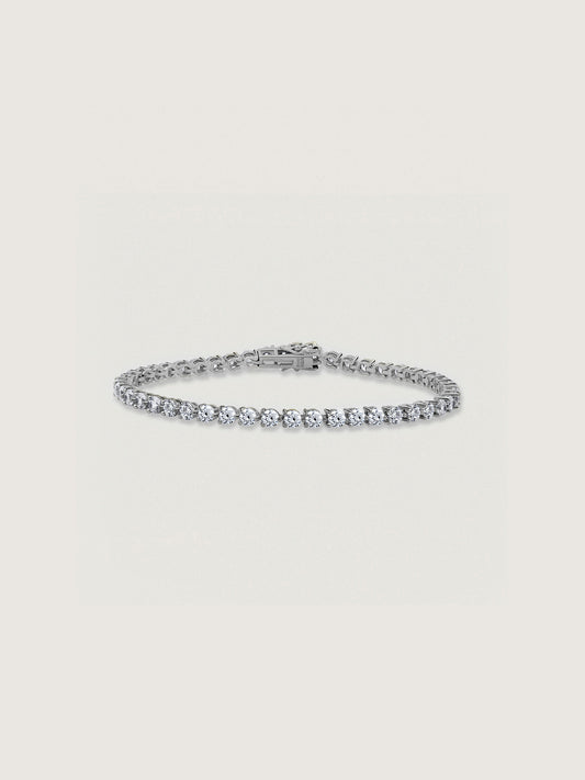 Minimal 3.5mm Round Cut Tennis Bracelet