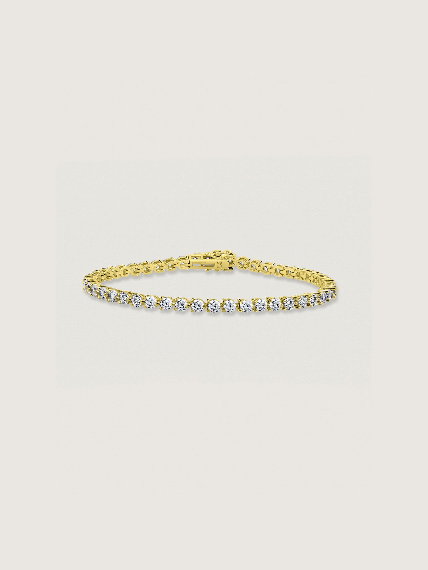 Minimal 3.5mm Round Cut Tennis Bracelet