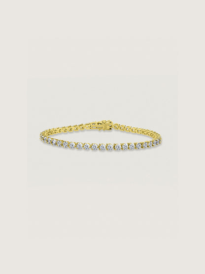 Minimal 3.5mm Round Cut Tennis Bracelet