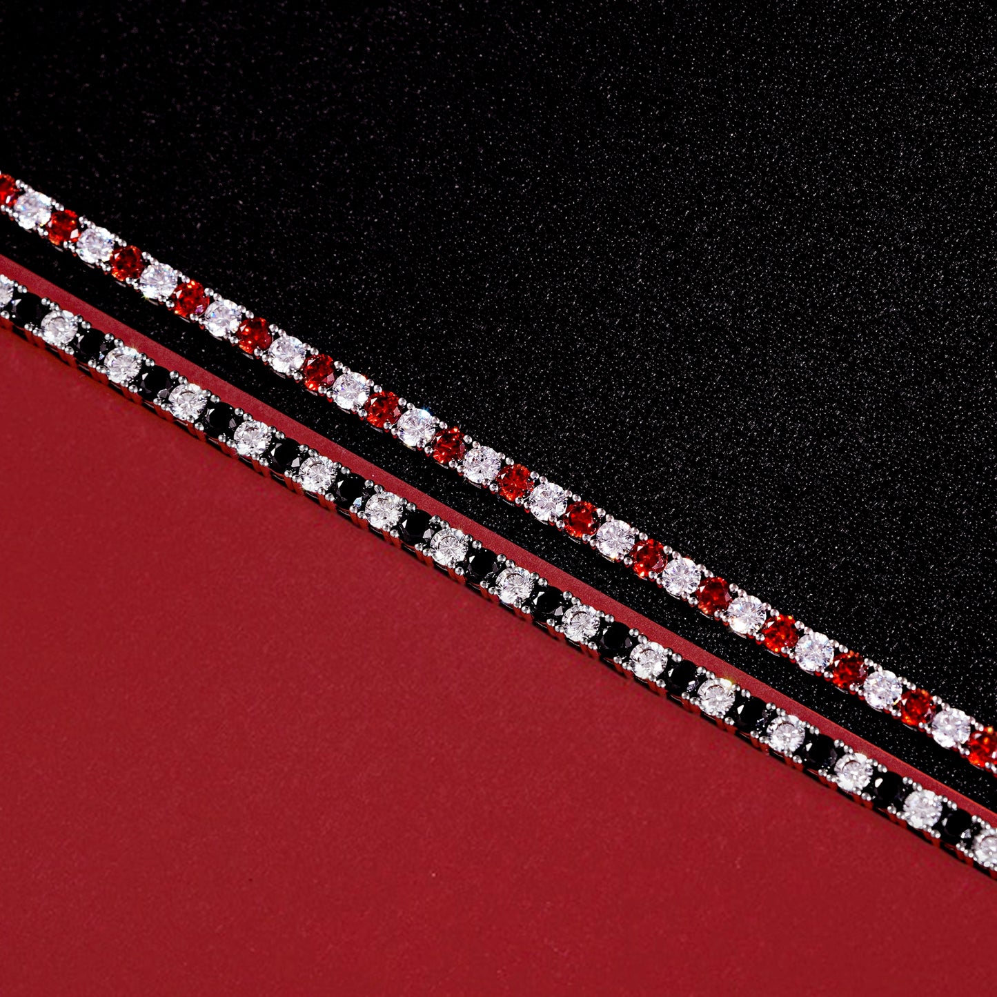 Diamonbliss Marilyn Monroe Red & White Tennis Bracelet