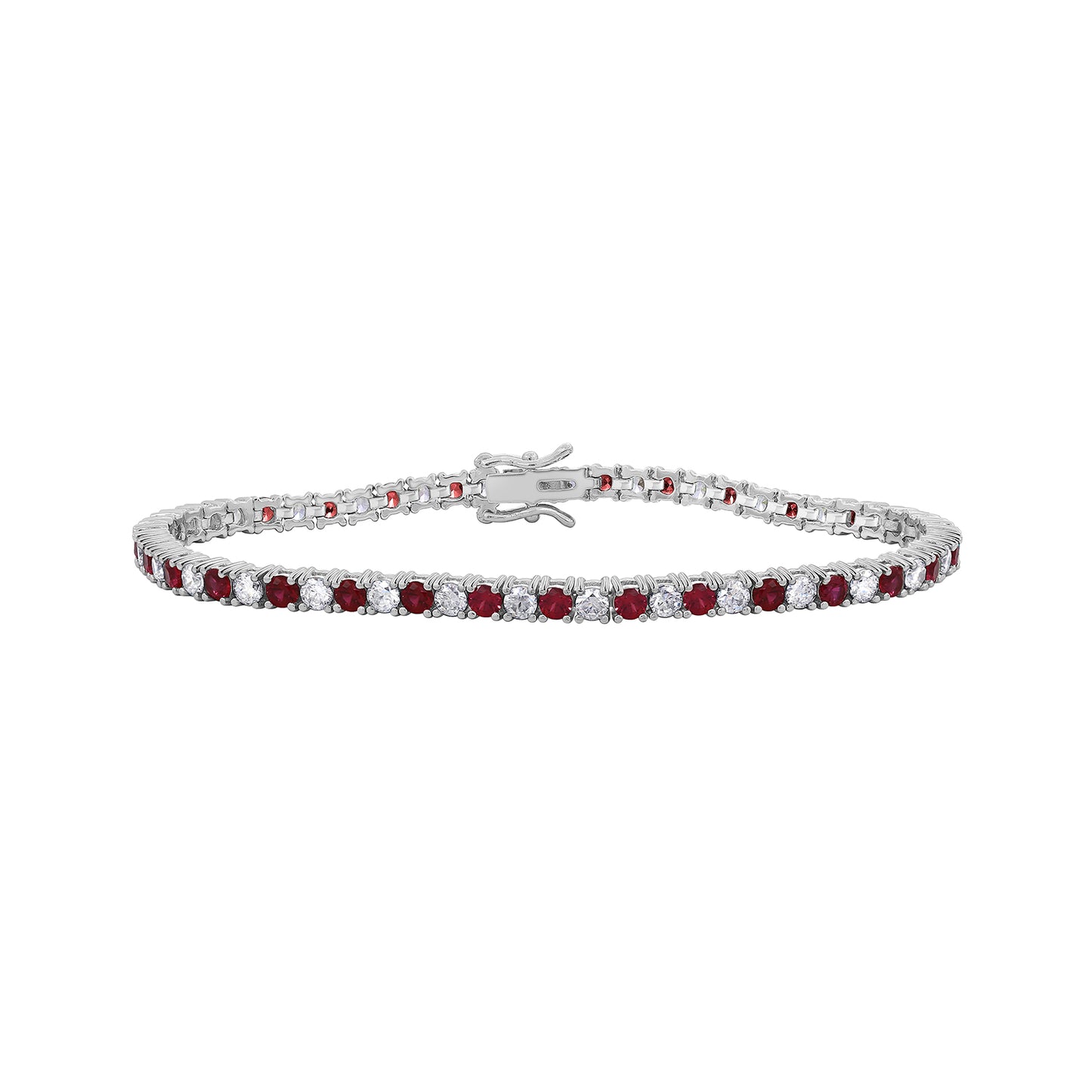 Diamonbliss Marilyn Monroe Red & White Tennis Bracelet