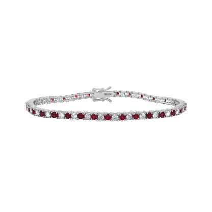 Diamonbliss Marilyn Monroe Red & White Tennis Bracelet