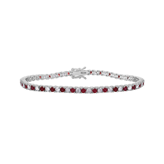 Diamonbliss Marilyn Monroe Red & White Tennis Bracelet