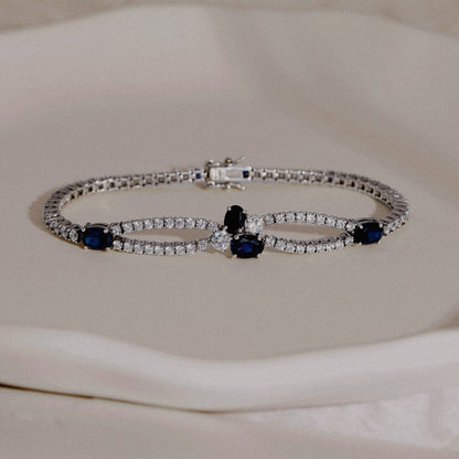 Diamonbliss Marilyn Monroe Sapphire Tennis Bracelet