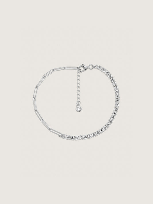 Half & Half Tennis Bracelet