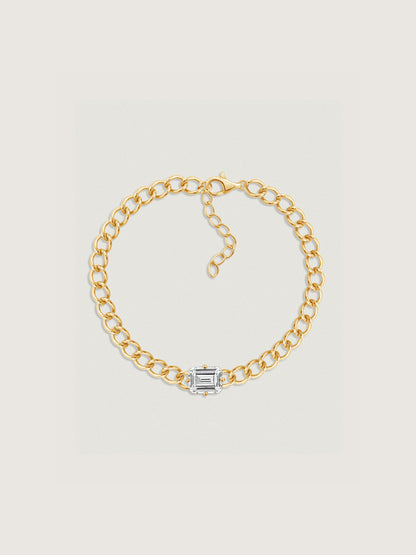 Solo Emerald Chain Bracelet