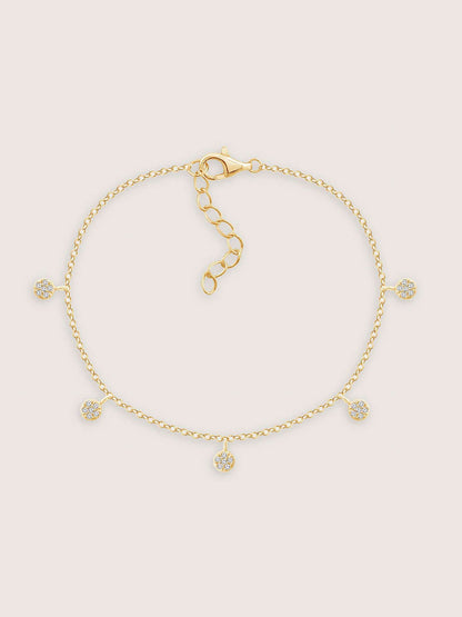 Lab Grown Diamond Pave Round Dangle Bracelet