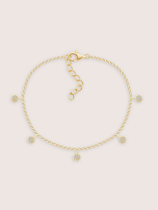 Lab Grown Diamond Pave Round Dangle Bracelet