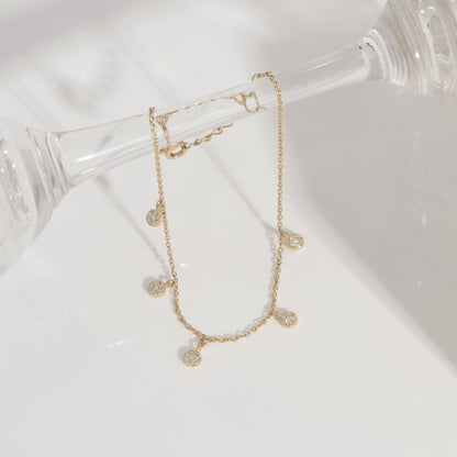 Lab Grown Diamond Pave Round Dangle Bracelet