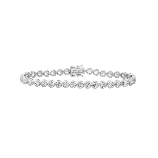 Marilyn Monroe Heart Bezel Tennis Bracelet, 7.25''