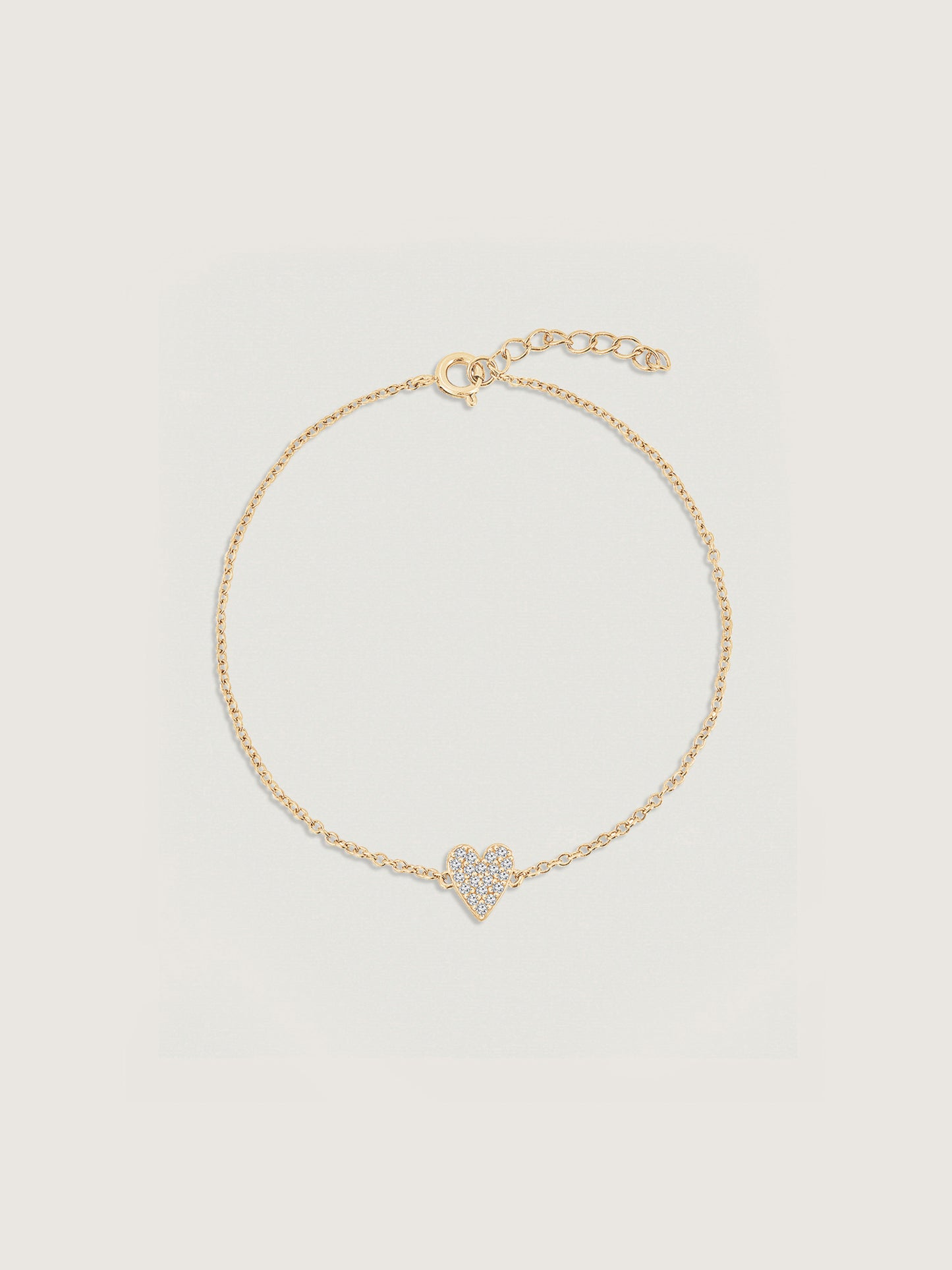 Marilyn Monroe Heart Bracelet |925 Sterling Silver 14K Yellow Gold Plated Simple Heart Charm Bracelets for Women | 0.5-Carat Cubic Zirconia CZ Stimulated Diamond, 6.75" + 1" extender